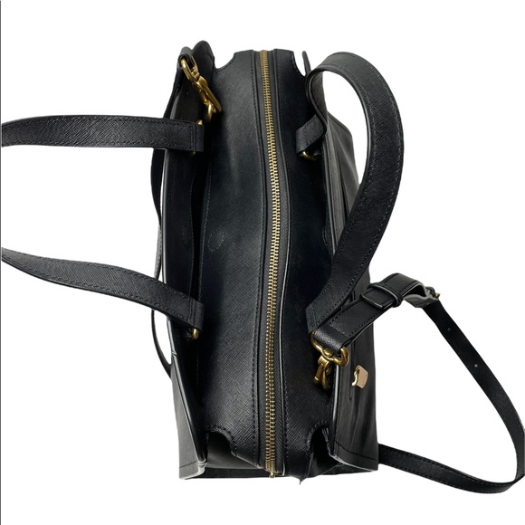 Marc by Marc Jacobs | Luna Saffiano Alaina Satchel Bag in Black - Picture 7 of 10